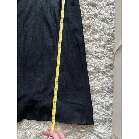 Vintage S. Eisenberg Dress California Black Wool Wiggle Small / Medium Sheath - Picture 5 of 9